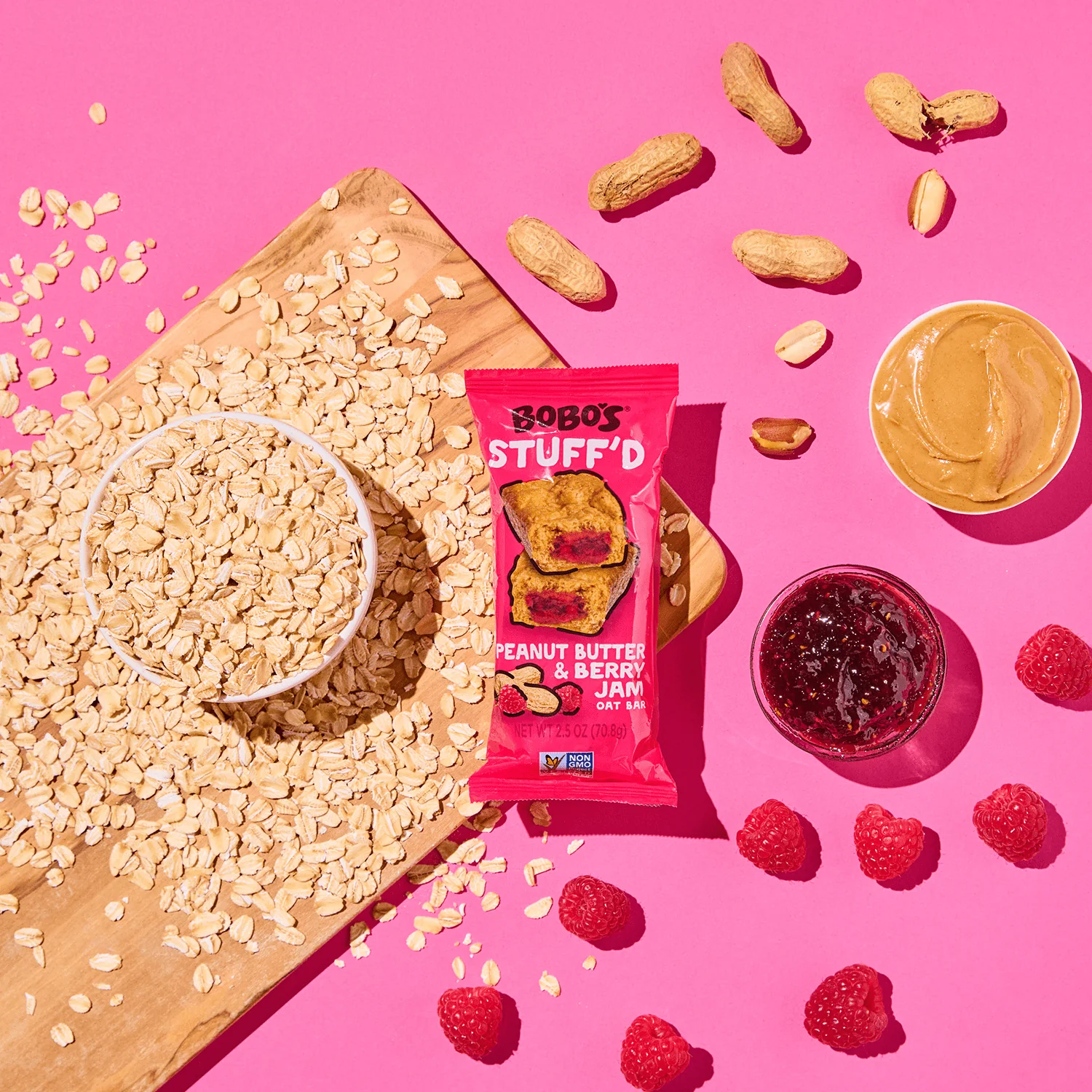 Peanut Butter & Berry Jam Stuff'd Oat Bar - Image 4
